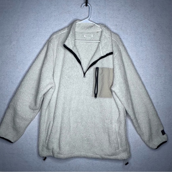 PacSun Other - PacSun Sherpa Fleece Half-Zip Pullover – Size XL